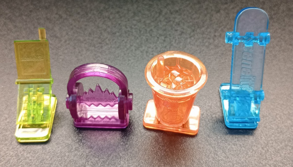 4 Scene It? Jr Came Tokens Player Pieces Drink, Headphones, Skateboard, Cell Pho